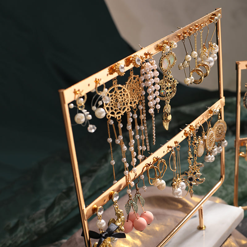 Gold-Coloured Earring Stand