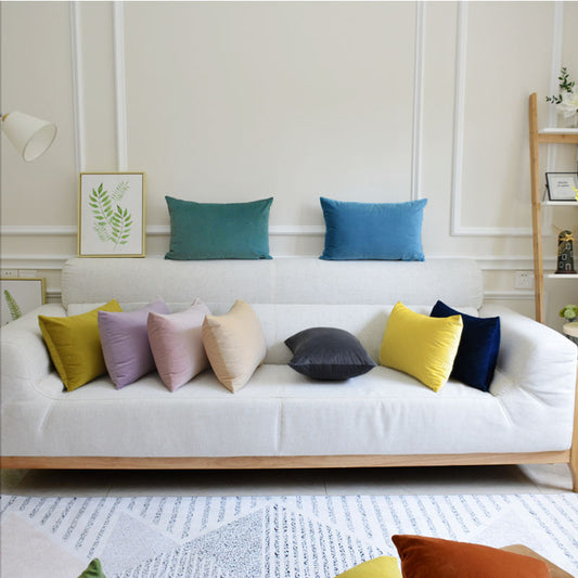 Chroma Velvet: Luxurious Colourful Sofa Throw Pillows