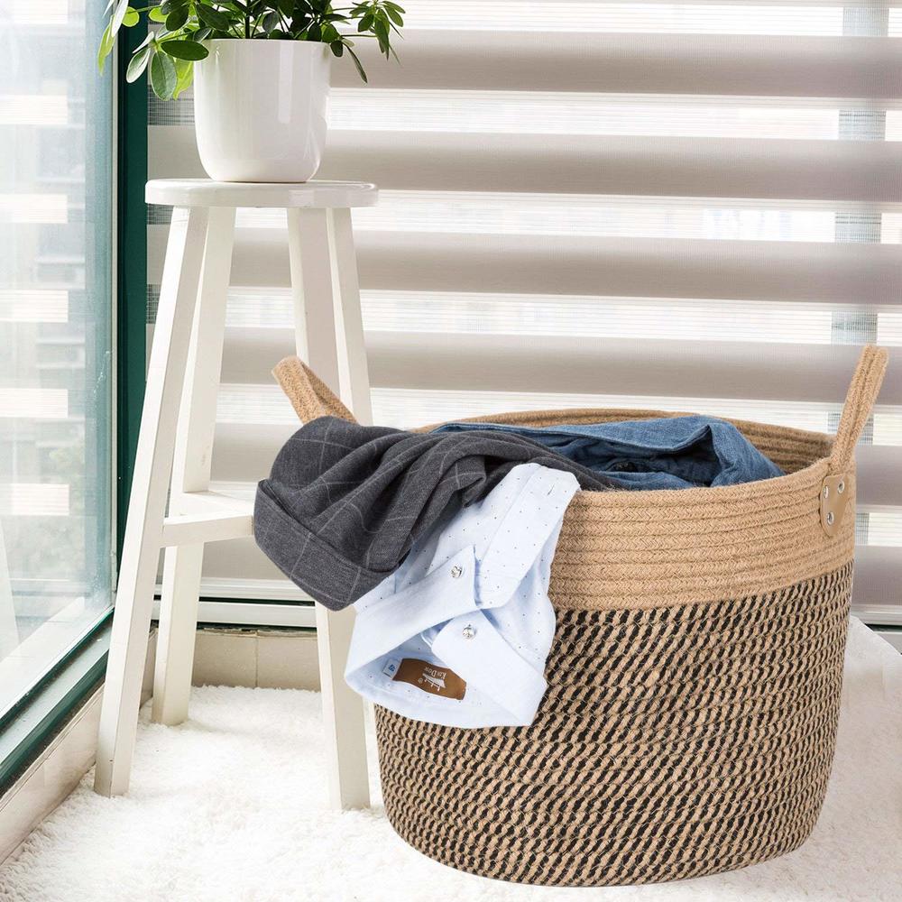 Hemp Haven: Cotton Linen Storage Laundry Basket