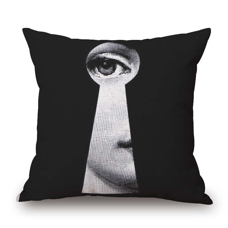 Art Deco Women's Face Cushion Cover