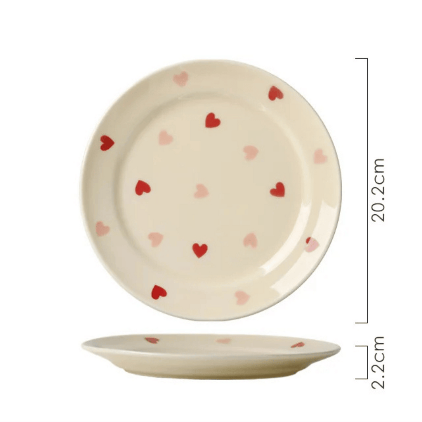 Heartfelt Dining: Heart-Themed Dinnerware Set