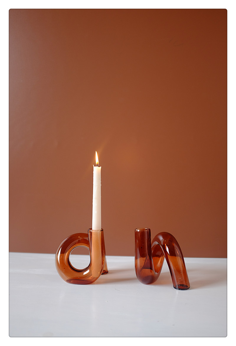 Chroma Glow: Coloured Glass Candle Holder