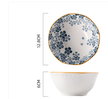 Blue Bliss Ceramic Patterned Bowls