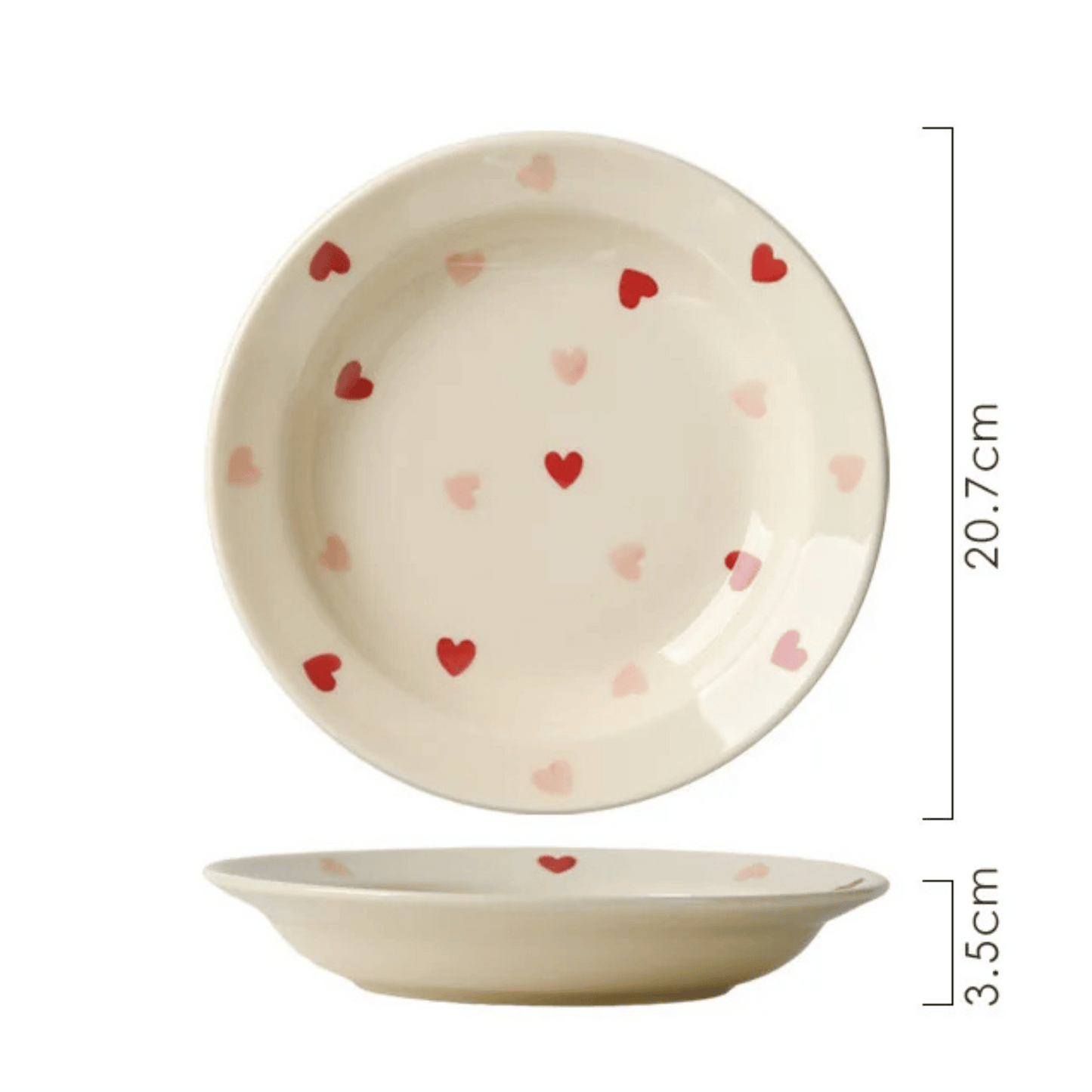Heartfelt Dining: Heart-Themed Dinnerware Set