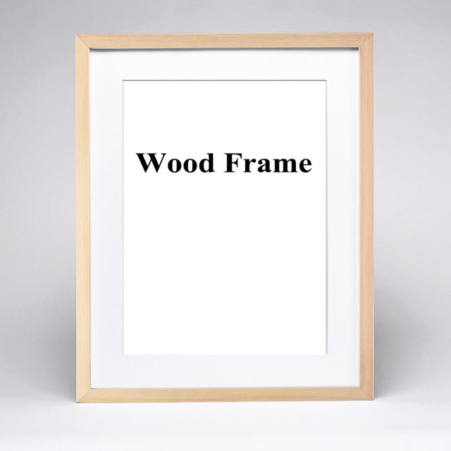 Natural wood photo frame