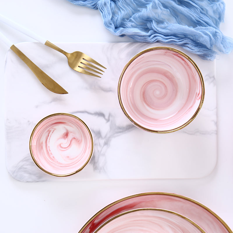 Blushing Marble Ceramic Dinnerware Set