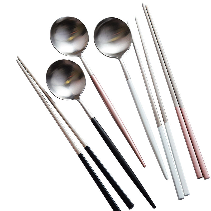 Rainbow Handle Stainless Steel Cutlery Set