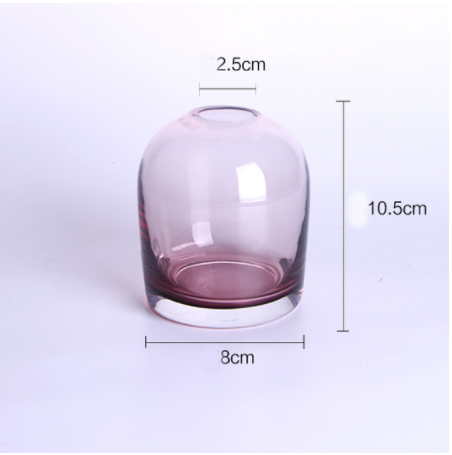 Rainbow Glow Rounded Glass Vase