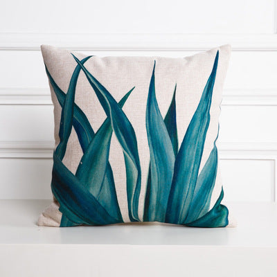 Tropical Verde Embrace Hand-Painted Pillowcase