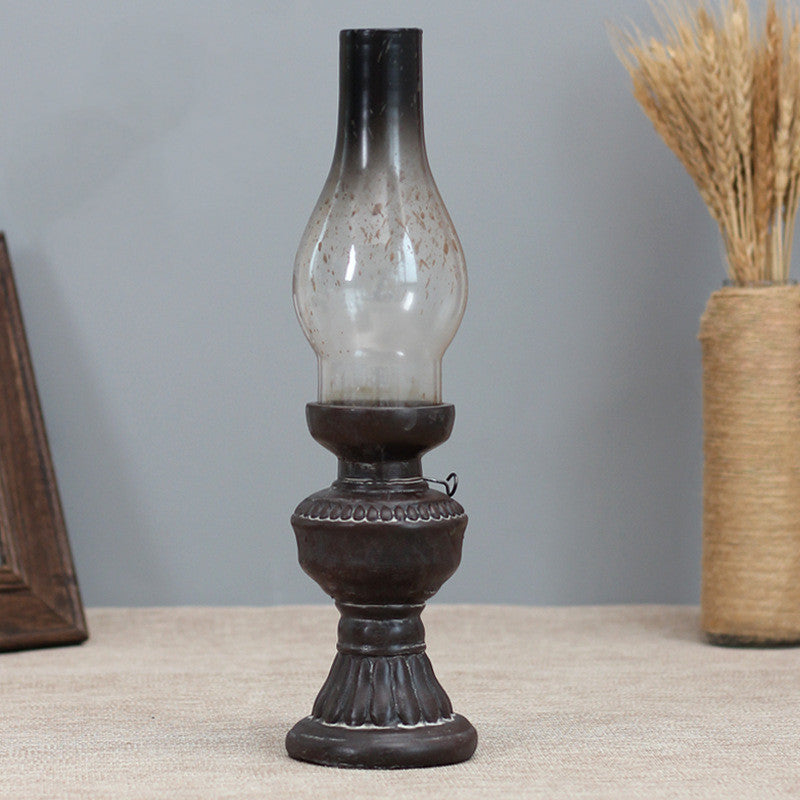 Retro Glow: Kerosene Lantern Candle Holder