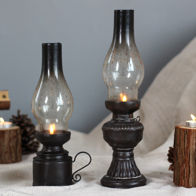 Retro Glow: Kerosene Lantern Candle Holder