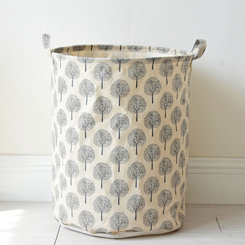 Forest Folds: Waterproof Tree-Themed Laundry Basket