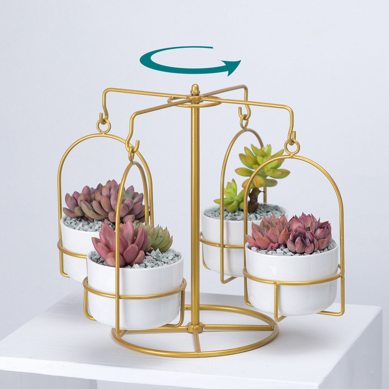 Sky Bloom: Hanging Plant Pot with Stand