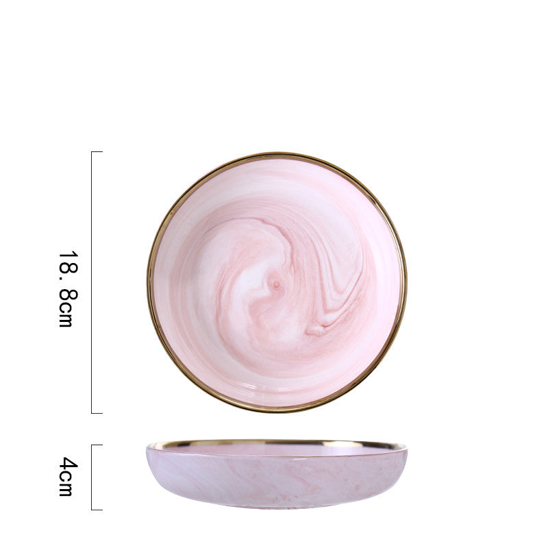 Blushing Marble Ceramic Dinnerware Set