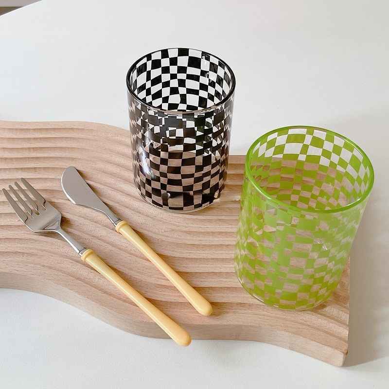 Checker Glass Checkerboard Glass Tumbler