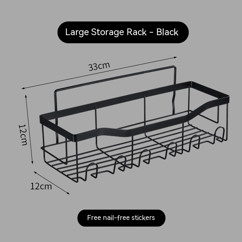 Midnight Organiser: Black Shower Storage Caddy