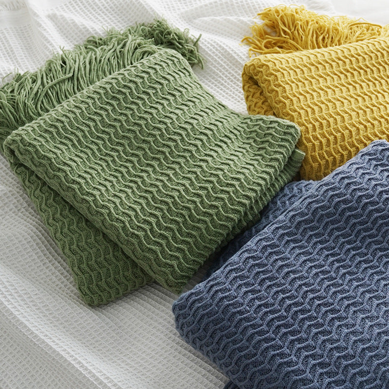 Chroma Knitted Throw Blanket