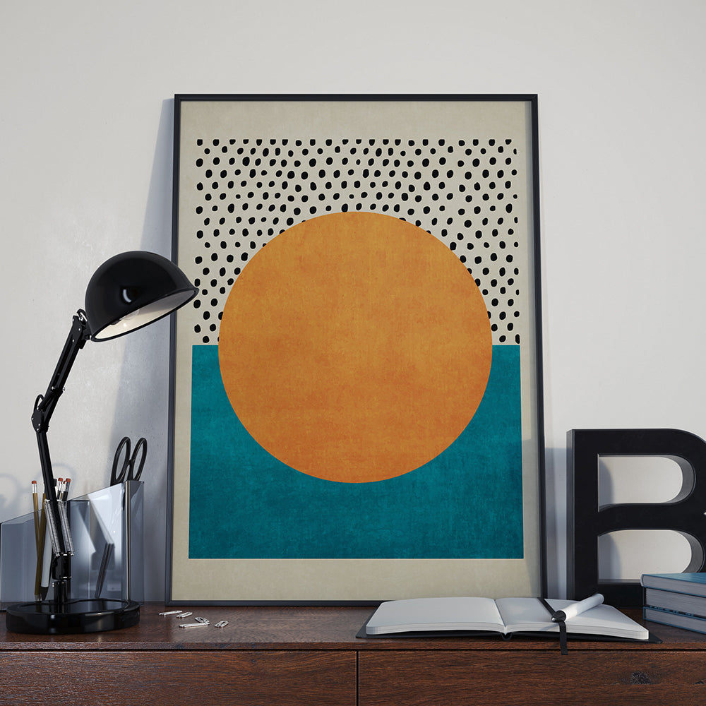 Retro Vibe Heaven Texture Abstract Poster