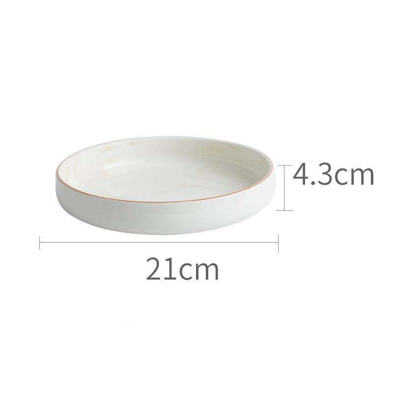 Earthen Elegance Marbled Ceramic Dinnerware