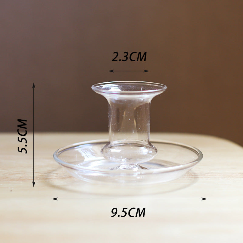 Crystal Clear: Transparent Handmade Glass Candle Holder