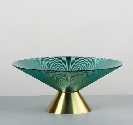 Elevated Elegance: Raised Glass Fruit Bowl