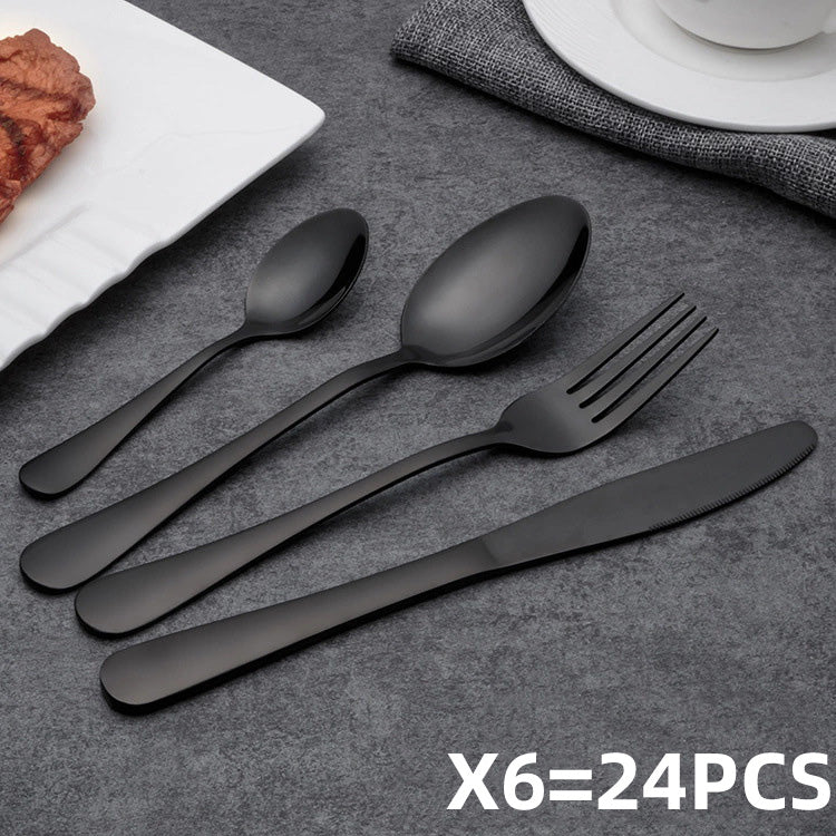 Black Stainless Steel Cutlery Set