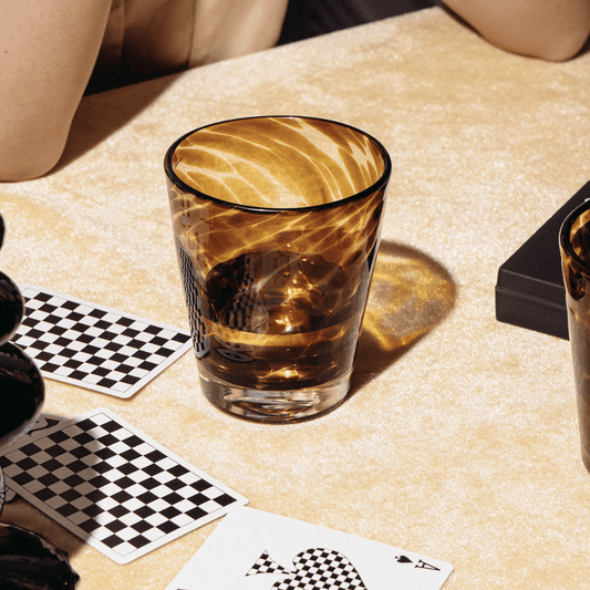 Tortoiseshell Glass Tumbler