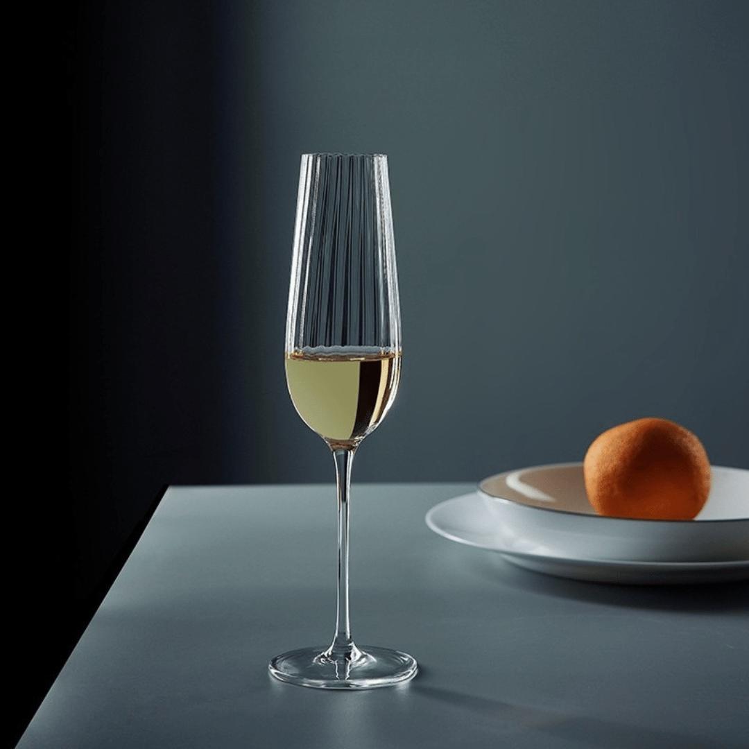 Textured Crystal Wine Glass