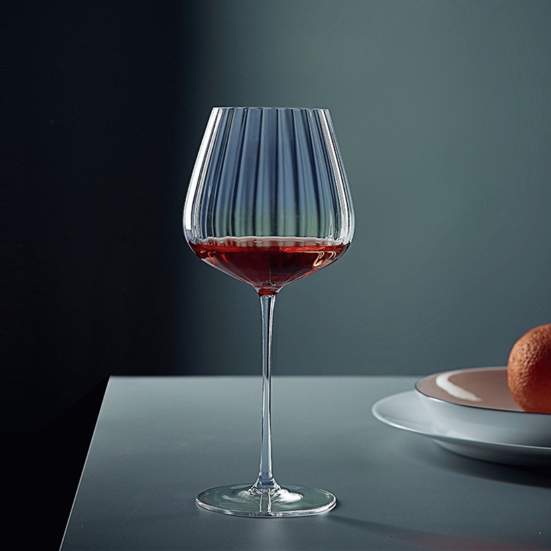 Textured Crystal Wine Glass