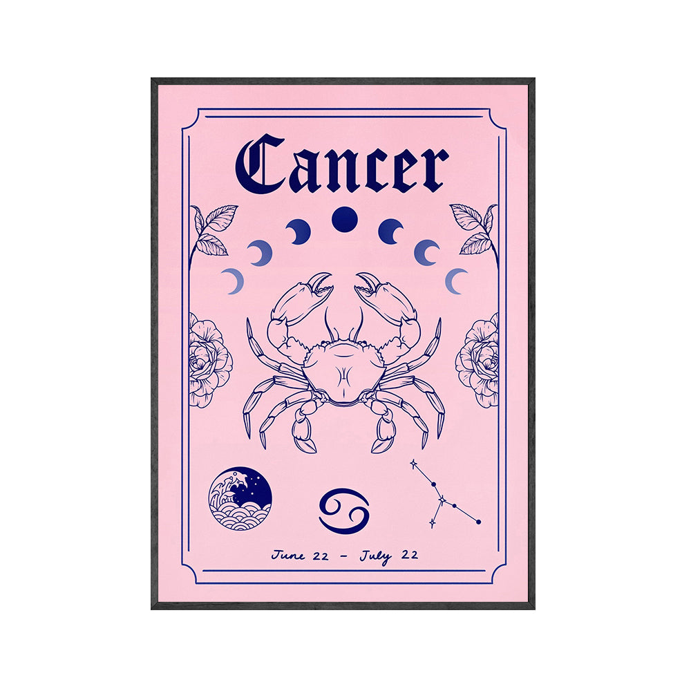 Stellar Shades: Pink Zodiac Wall Art