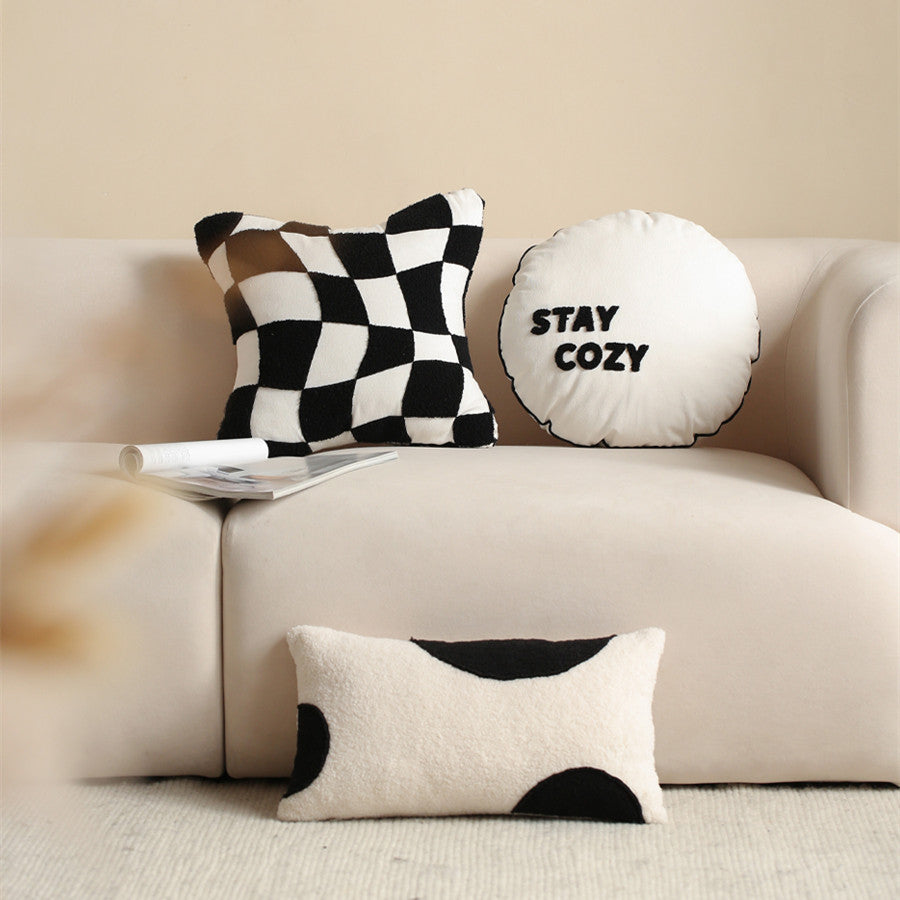 Chic Checkered: Monochrome Checkerboard Pillowcase