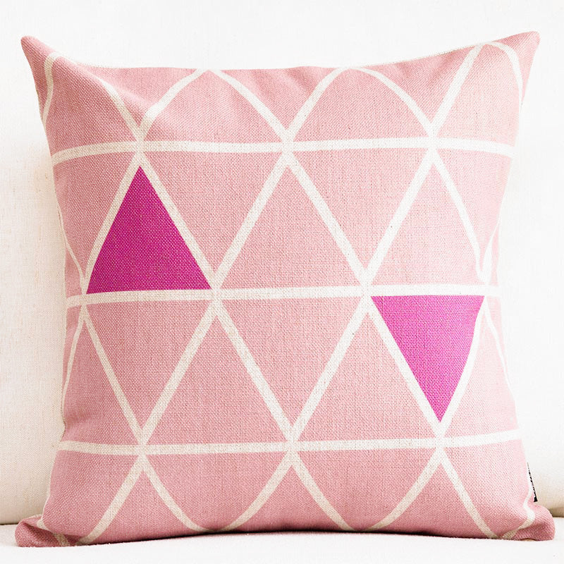 Blush Blossom Patterned Sofa Cushion Cover