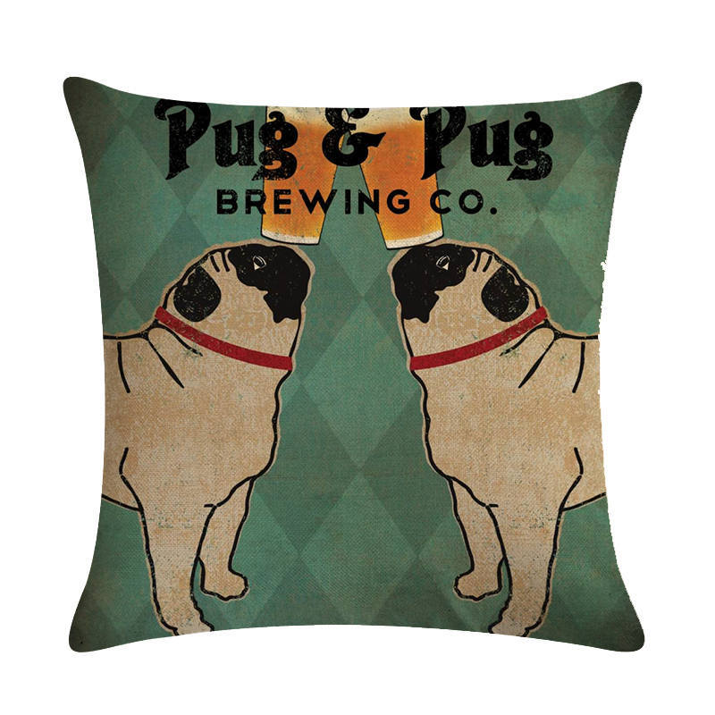 Vintage Paws: Dog-Themed Cushion Covers