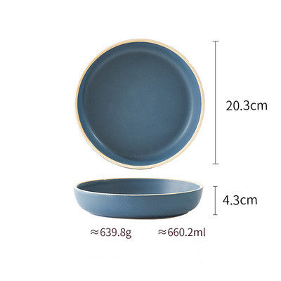 Pure Color Matte Ceramic Plate