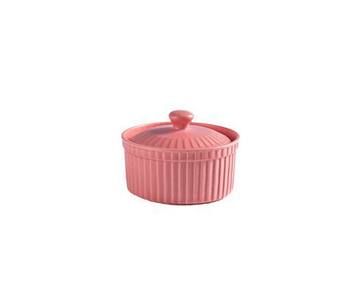 Pastel Hue Ceramic Baking Bowl with Lid