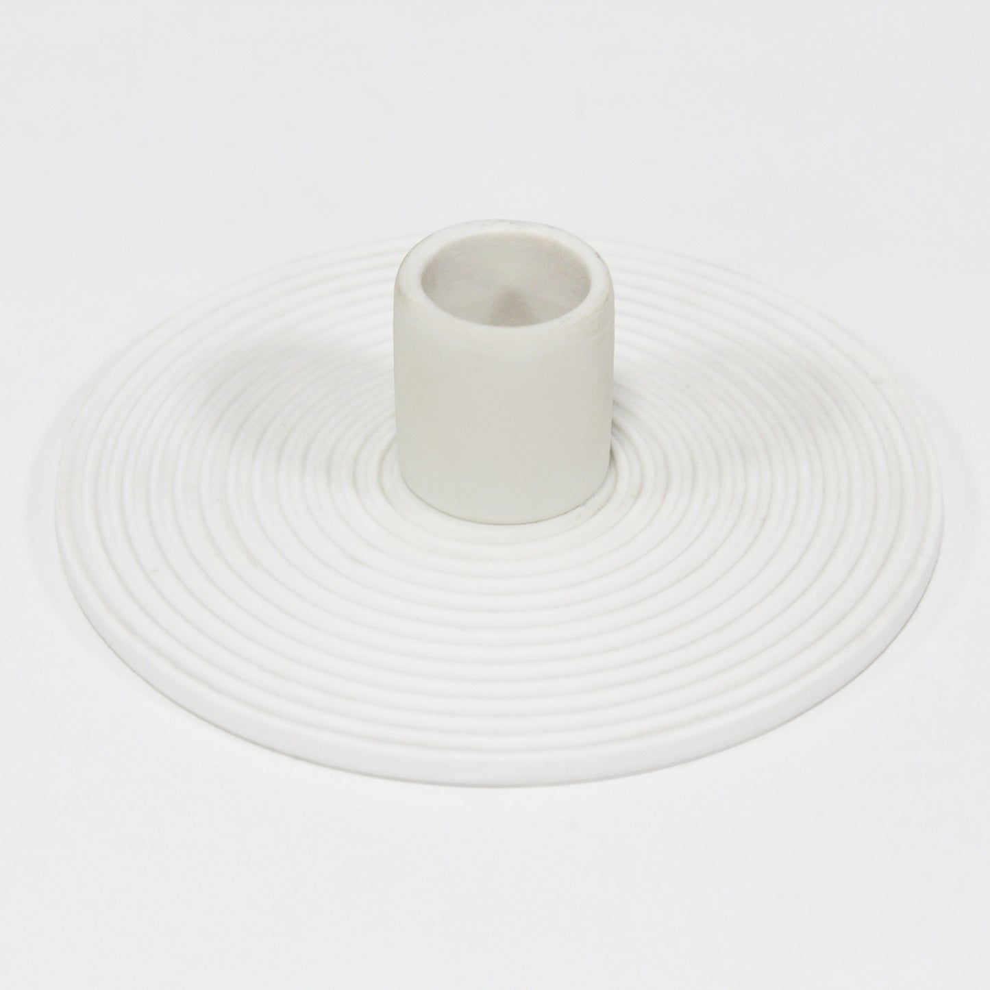 Spiral Serenity: Creative Ceramic Candle Holder Handicraft