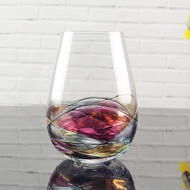 Ruby Radiance: Crystal Glass Red Wine Goblet