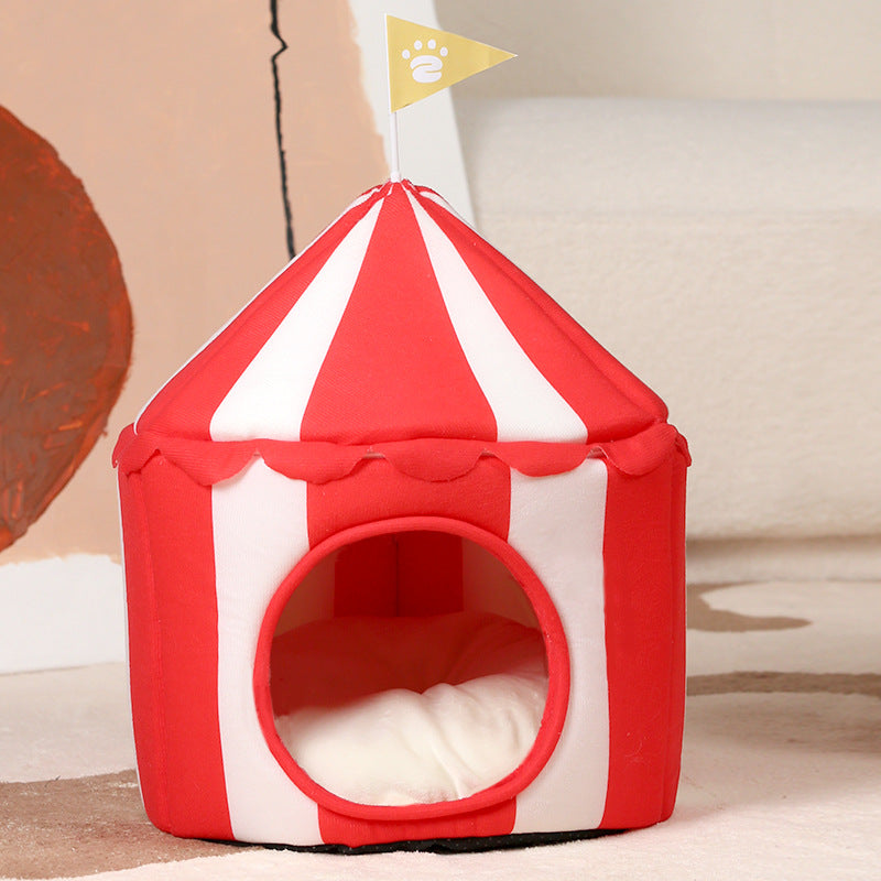 Circus Comfort: Circus-Themed Pet Bed