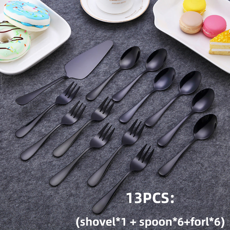 Black Stainless Steel Cutlery Set