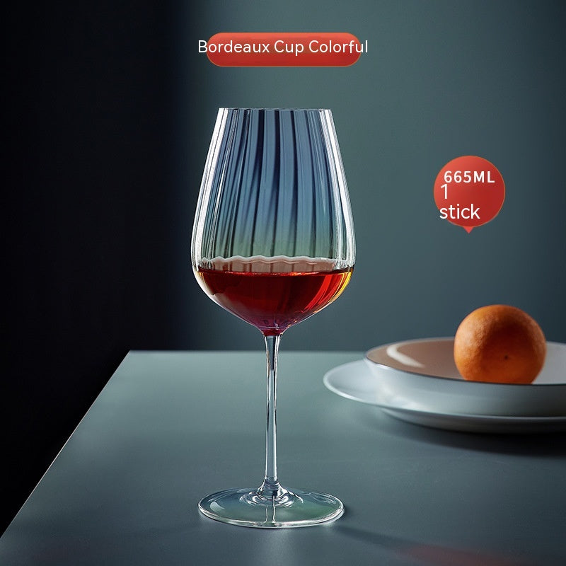 Rainbow Burgundy Crystal Red Wine Glass