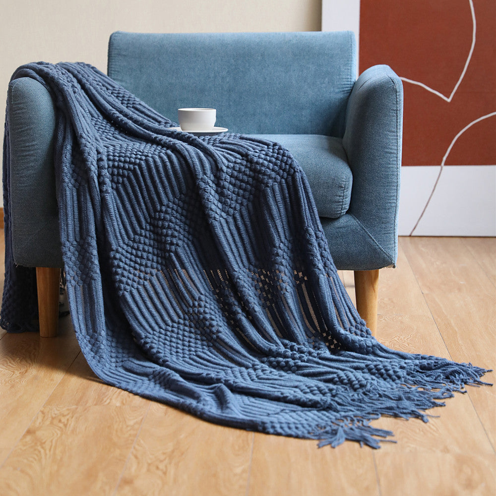 Textured Spectrum Throw Blanket