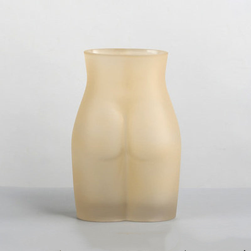 Glass Bum-Shaped Vase