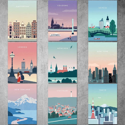 Urban Impressions: Modern Cityscape Wall Art