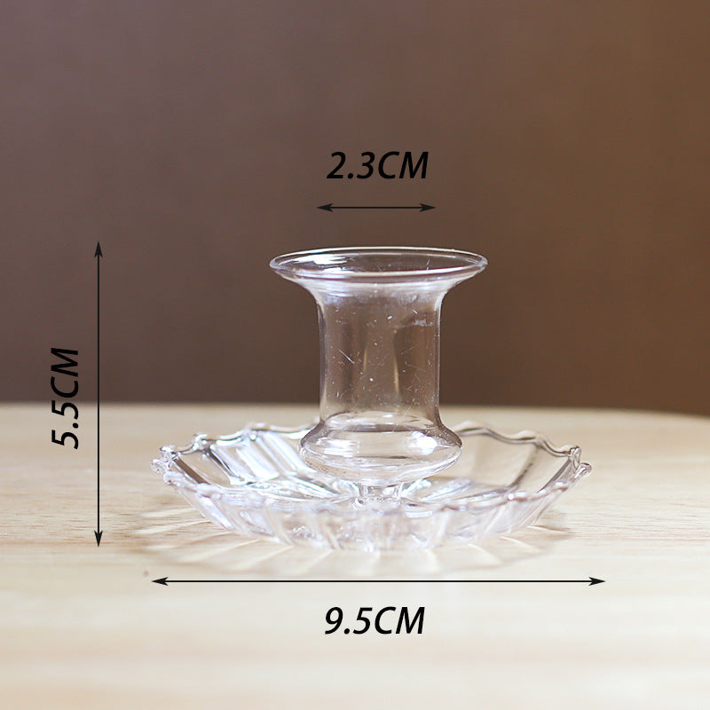 Crystal Clear: Transparent Handmade Glass Candle Holder