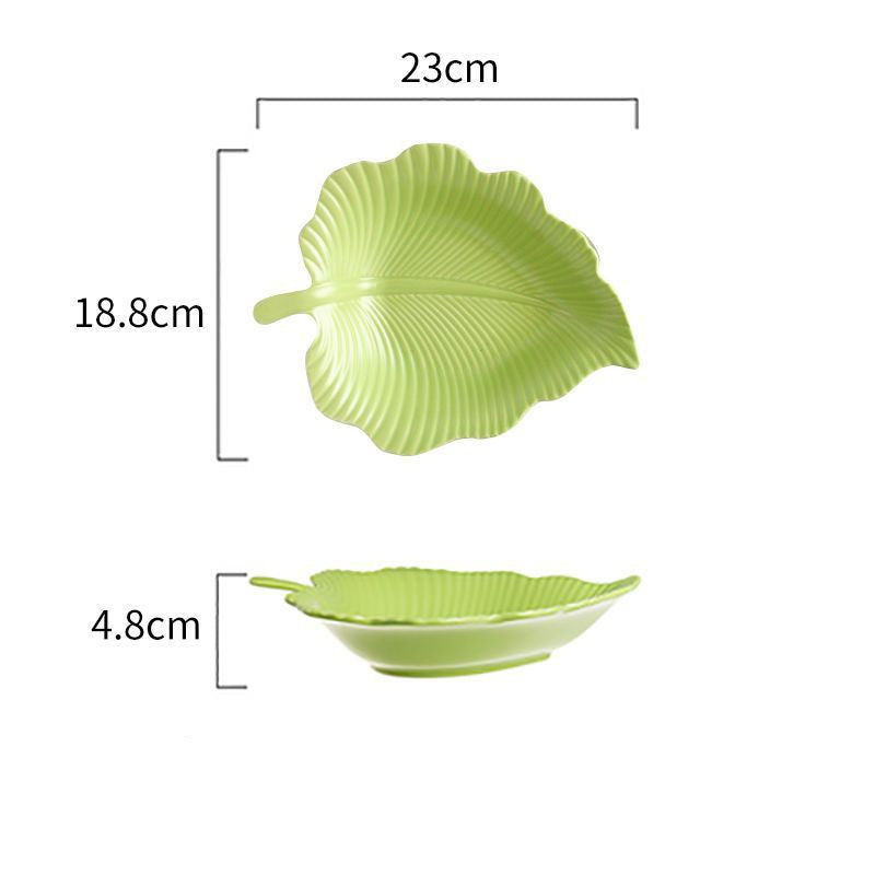 Vibrant Leafy Ceramic Decorative Dish