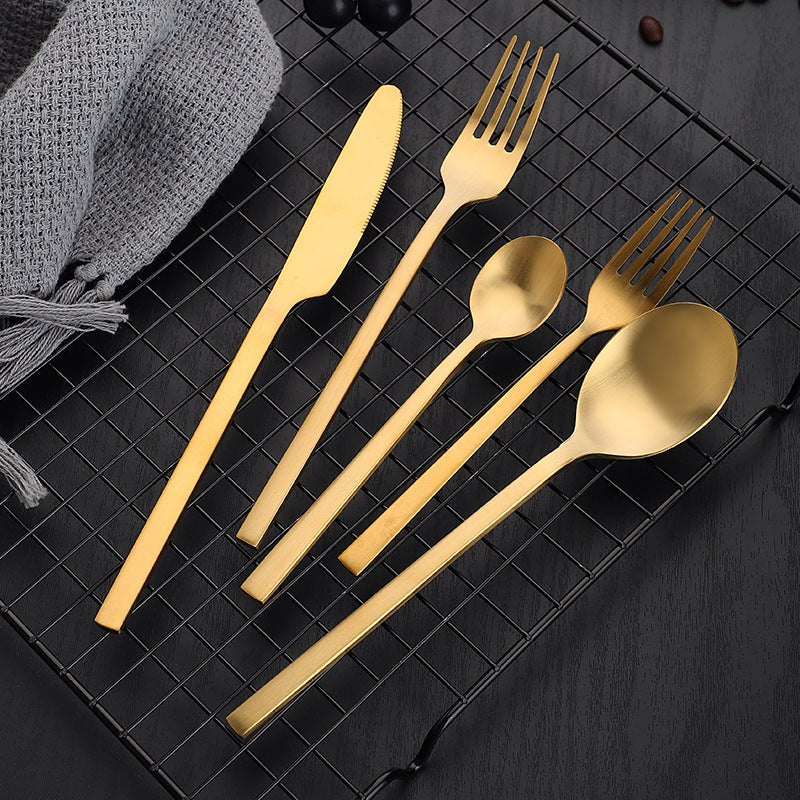 Matte Gold Stainless Steel Cutlery Set