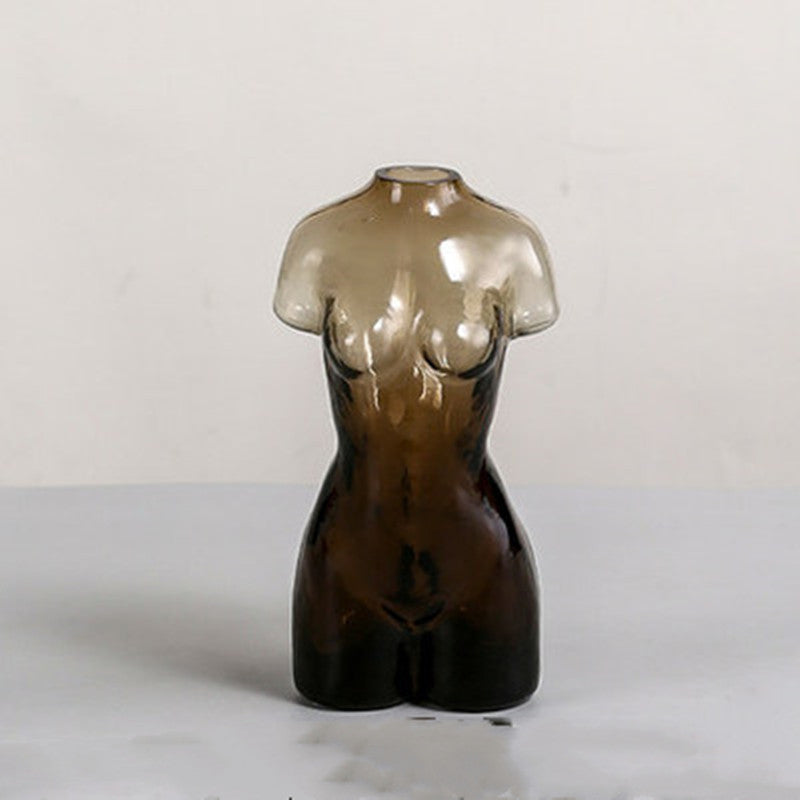 Glass Bum-Shaped Vase