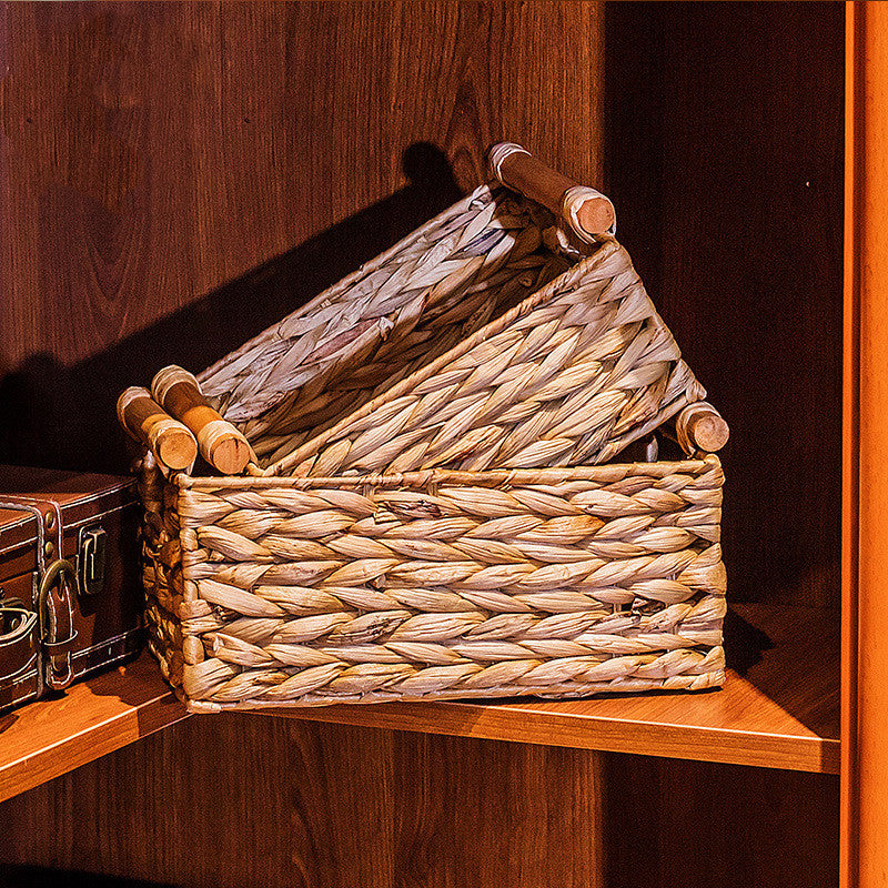 Rattan Rise Straw Rattan Storage Basket