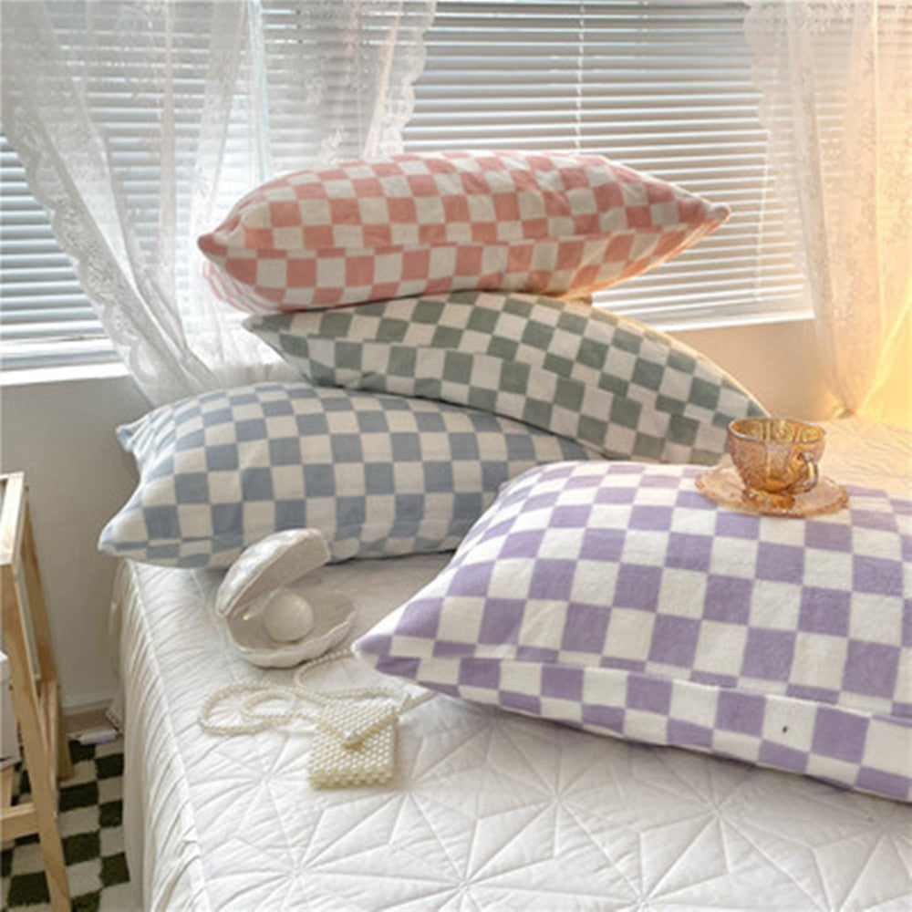 Cozy Checker Flannel Pillowcase