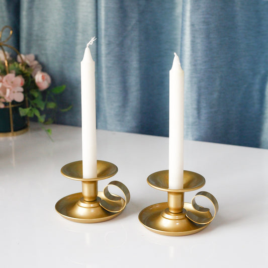 Golden Elegance Tea Cup Metal Candle Holder